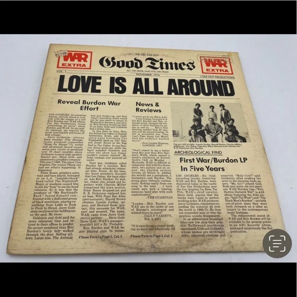 Media | Promotional Vinyl War Love Is All Around Abc Far Out